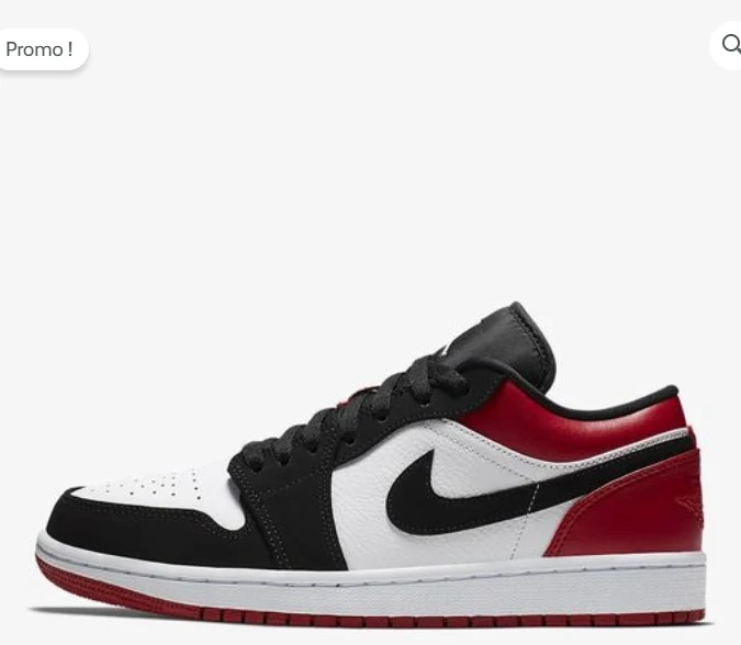 Jordan 1 Low Black Toe